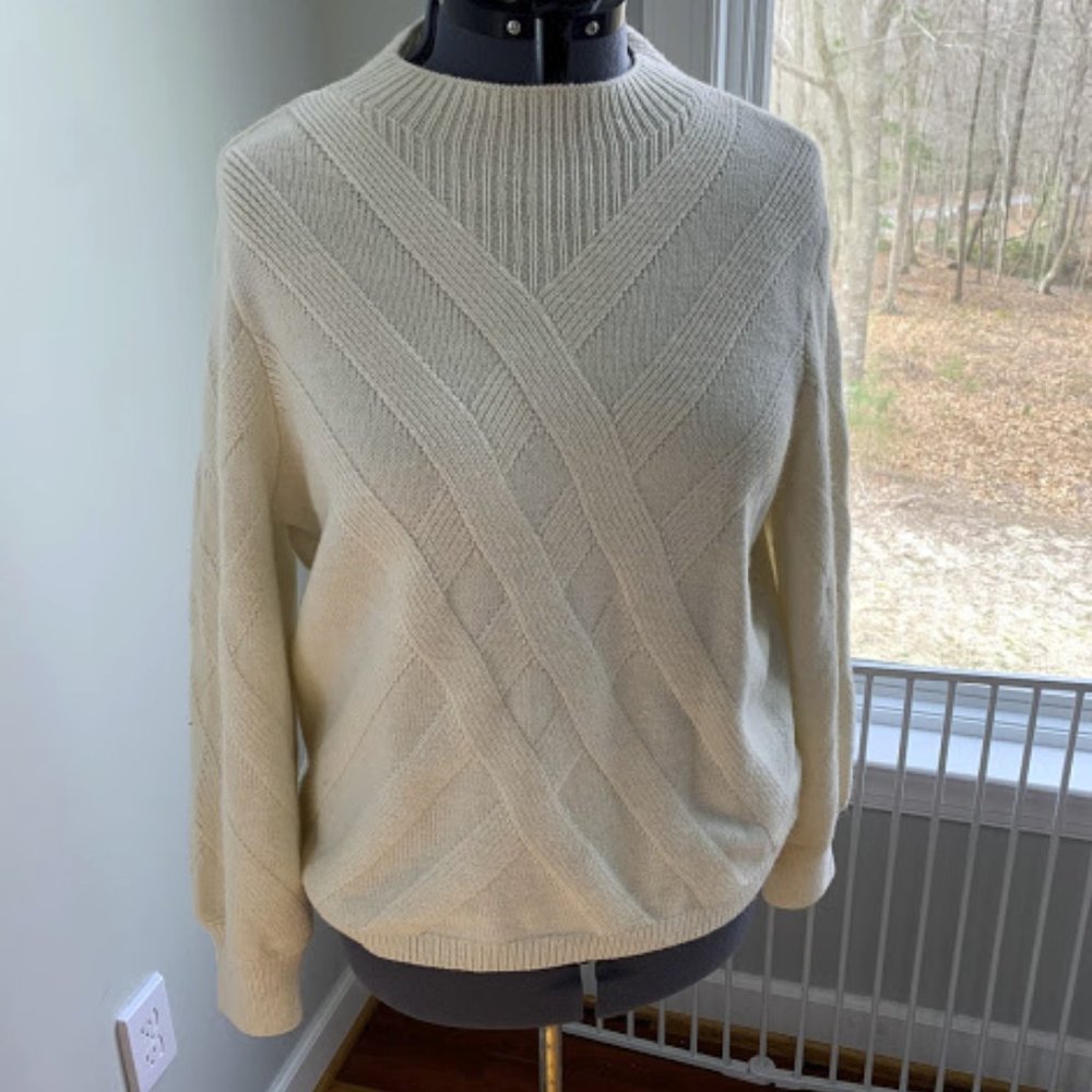 White Cable Knit Sweater